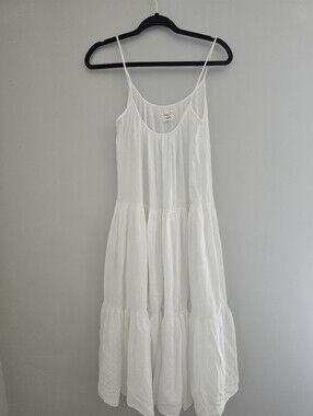 9SEED Maxi Dress Womens Tiered Dress Guaze Swim Cover Up Resort Vaca Small